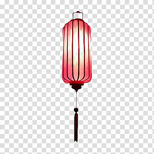 , lighted red paper lantern illustration transparent background PNG clipart