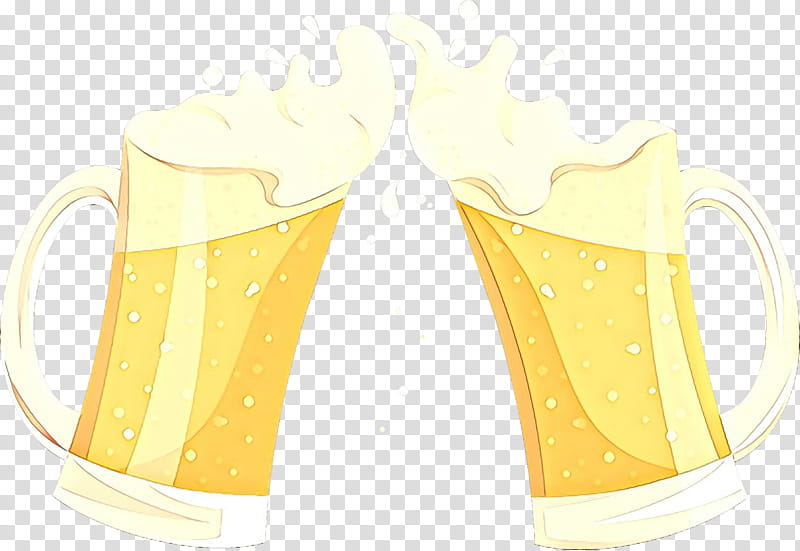 Beer, Cartoon, Pint Glass, Cup, Food, Yellow, Drinkware, Beer Glass transparent background PNG clipart