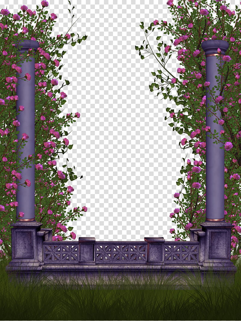 Rose, purple concrete arch transparent background PNG clipart