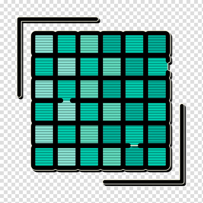 Pixels icon Grid icon Responsive Design icon, Turquoise, Teal, Eye, Line, Rectangle, Eye Shadow, Square transparent background PNG clipart