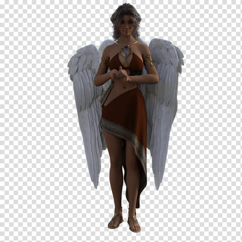 Patience, winged female character transparent background PNG clipart