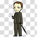 BBC Sherlock Mycroft, man wearing black suit jacket holding black umbrella transparent background PNG clipart