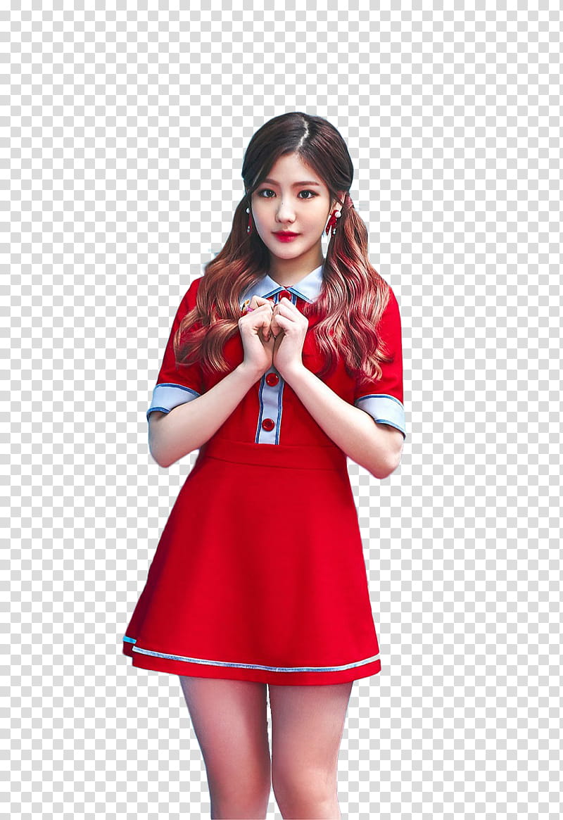 GUGUDAN CHOCOCO, woman in red dress transparent background PNG clipart
