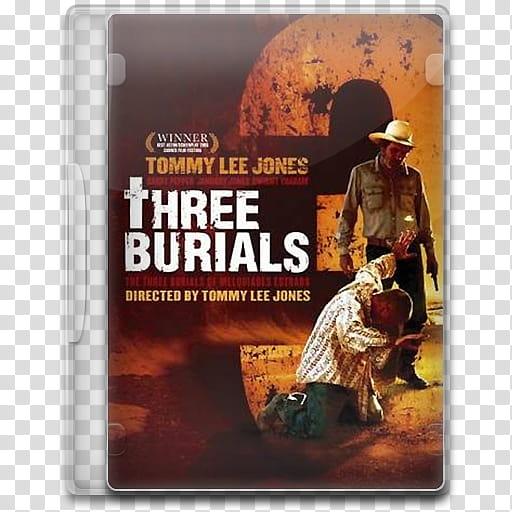 Movie Icon Mega , The Three Burials of Melquiades Estrada, Three Burials movie case transparent background PNG clipart