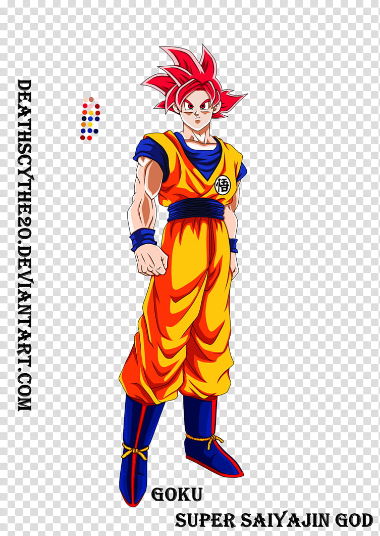 Goku Super Saiyajin God transparent background PNG clipart