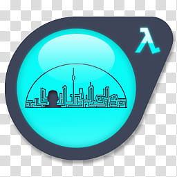 Valve World icon ADDon , Dystopia, black and blue LED light transparent background PNG clipart