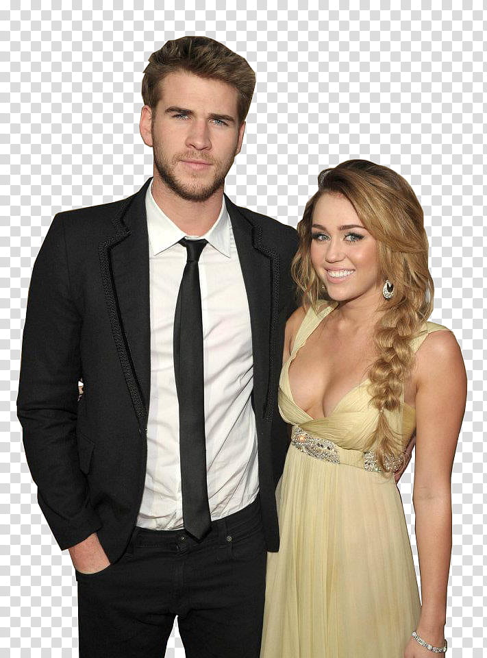 Miley Cyrus, Liam Hemsworth beside Miley Cyrus transparent background PNG clipart