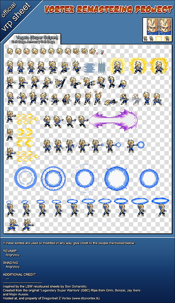 Vegeta ssj cell saga sprites lsw transparent background PNG clipart