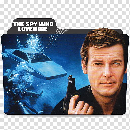 James Bond movies Roger Moore Folder Icon,  The spy who loved me transparent background PNG clipart