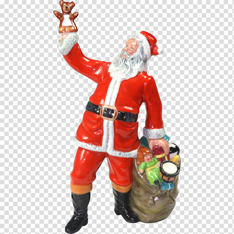 Christmas Santa Claus, Garden Gnome, Figurine, Porcelain, Christmas Day, Royal Doulton, Santa Claus M, Pottery transparent background PNG clipart