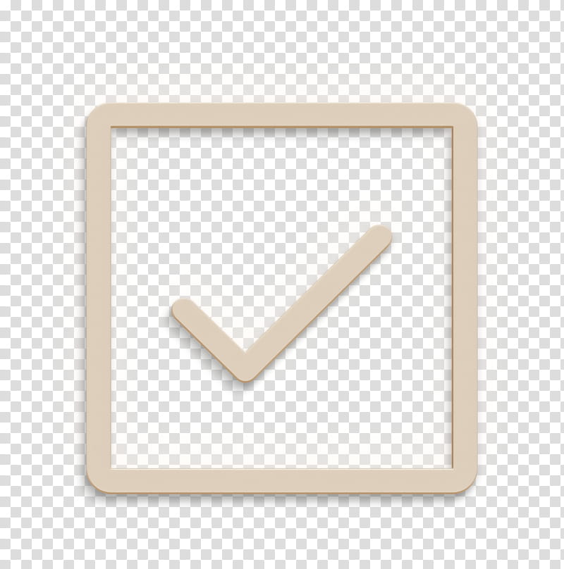 check icon check square icon checkmark icon, Done Icon, Ok Icon, Beige, Rectangle transparent background PNG clipart