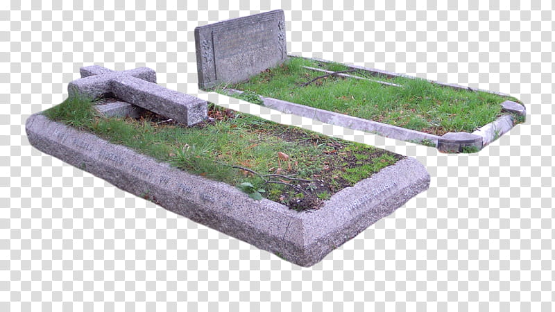 Two Graves, two gray burial vaults transparent background PNG clipart