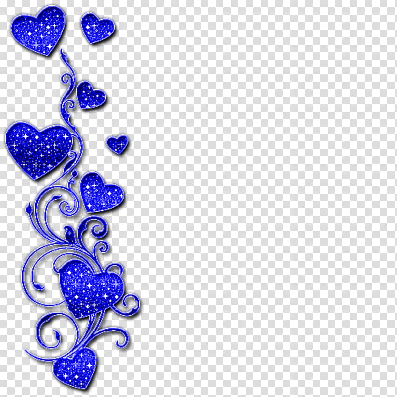 blue heart border transparent background PNG clipart