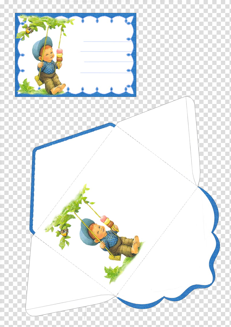 cards for children, blue and green swing birthday card transparent background PNG clipart