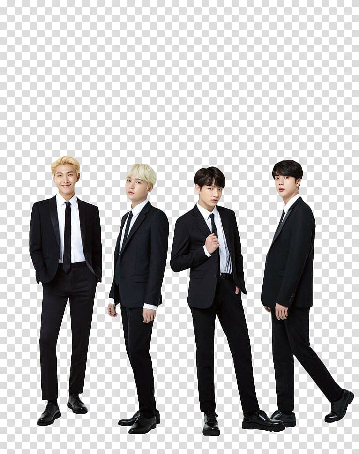BTS group standing transparent background PNG clipart