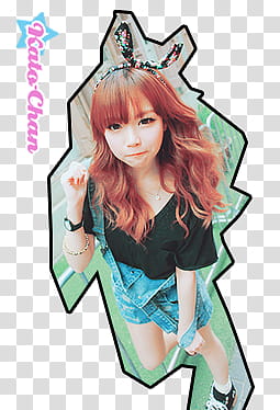 Korean Ulzzang , smiling woman wearing black shirt and blue denim overalls transparent background PNG clipart