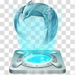 Hologram Dock icons v  , Thunder bird, baby's white and blue bather transparent background PNG clipart