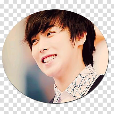circulos KPOP, man grinning while facing left transparent background PNG clipart