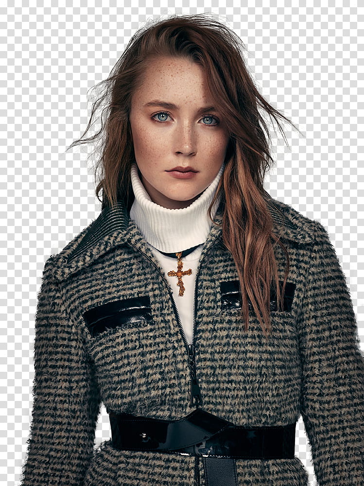 saoirse ronan, woman staring at camera transparent background PNG clipart