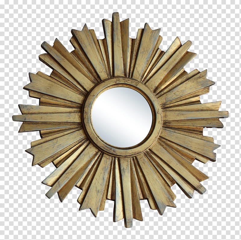 Leaf, Mirror, Sunburst Mirror, Sunburst Mirror Gold, Bathroom, Bedroom, Midcentury Modern, Gold Leaf, Wall, Glass transparent background PNG clipart