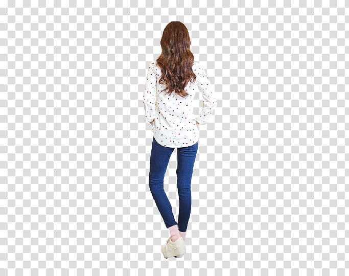 woman in blue jeans transparent background PNG clipart