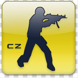 Counter Strike and CS CZ icons, Counter Strike CZ gold transparent background PNG clipart