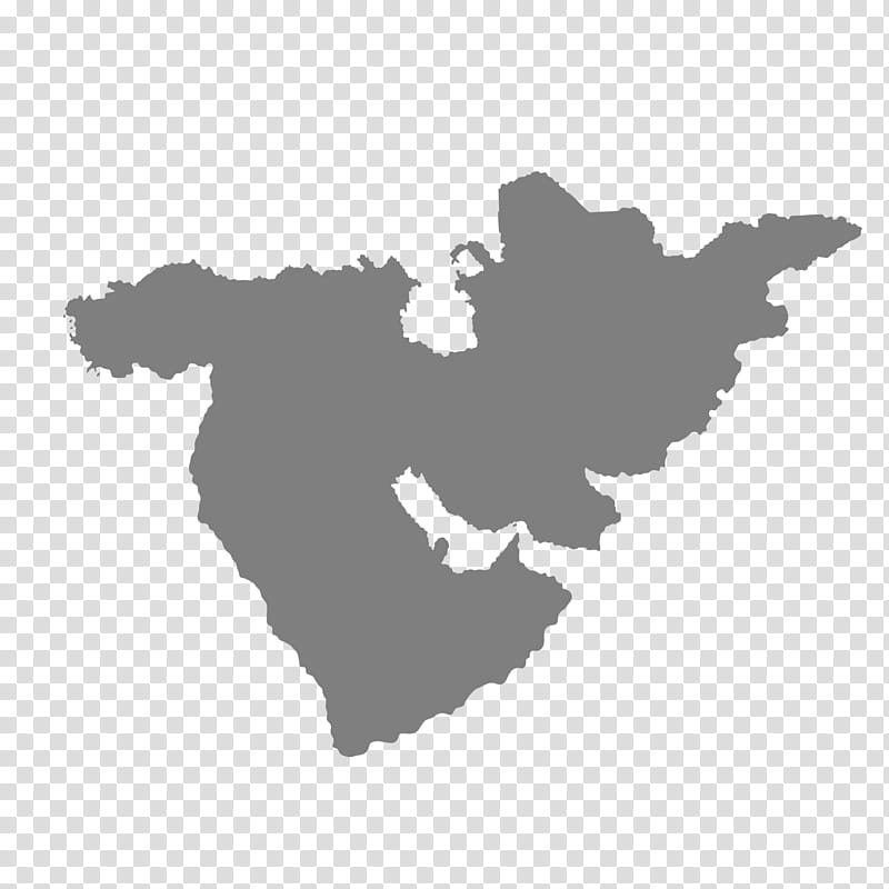 middle east map black and white