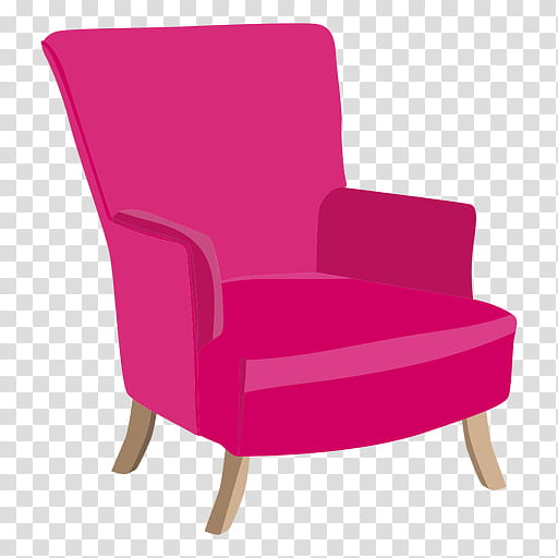 Pink, Chair, Wing Chair, Furniture, Living Room, Couch, Directors Chair, Dining Room transparent background PNG clipart