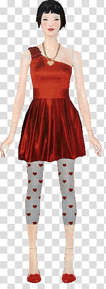 Magazine Cut Outs , woman wearing red dress illustration transparent background PNG clipart