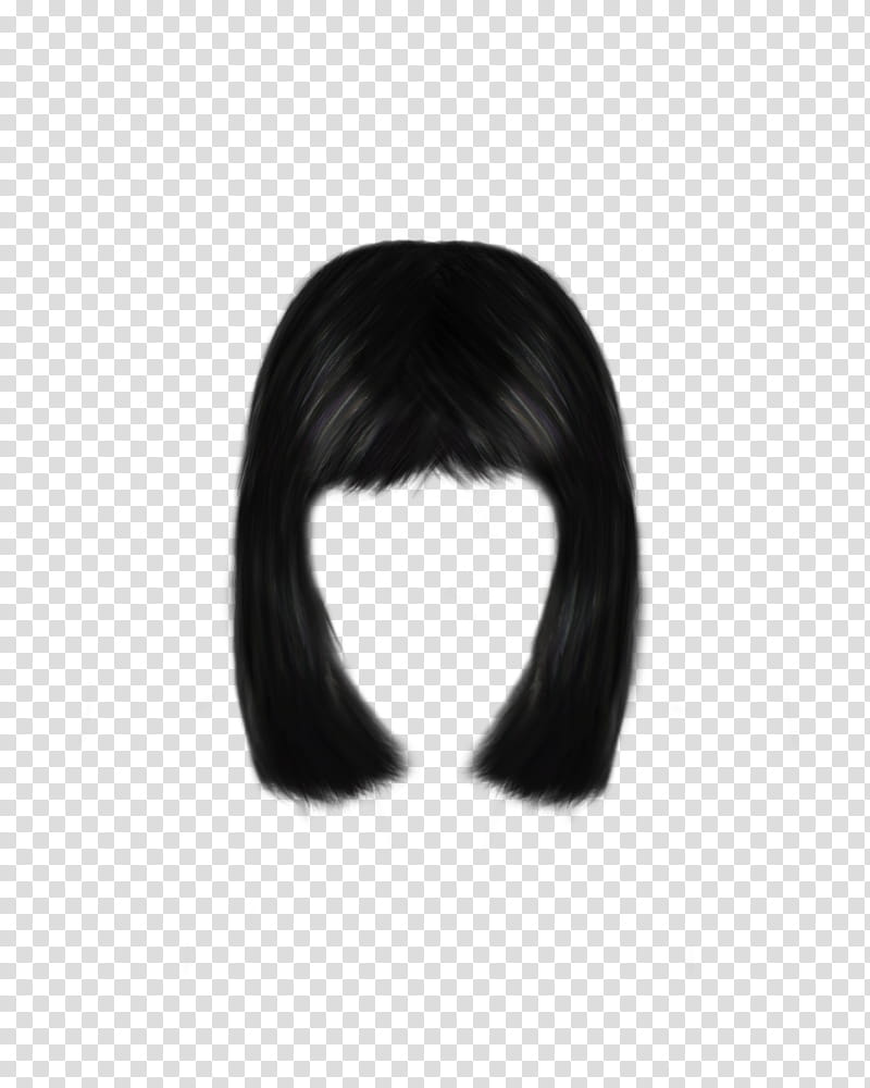 painted hair , black wig transparent background PNG clipart