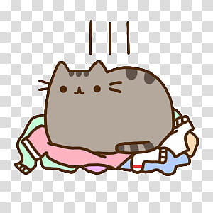 Recursos Texturas Cosas, pusheen cat cleaning transparent background PNG clipart