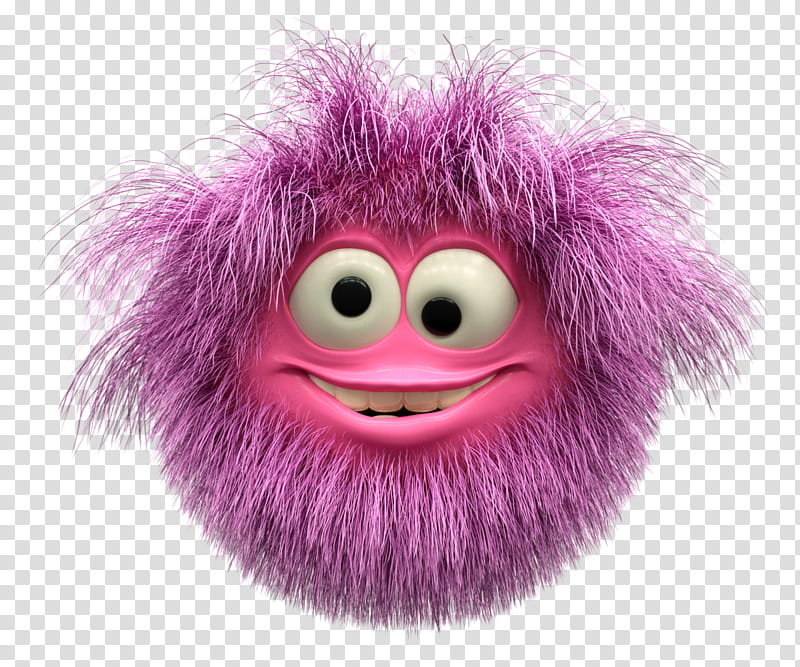 Bad Hair Day, purple and pink cartoon character transparent background PNG clipart