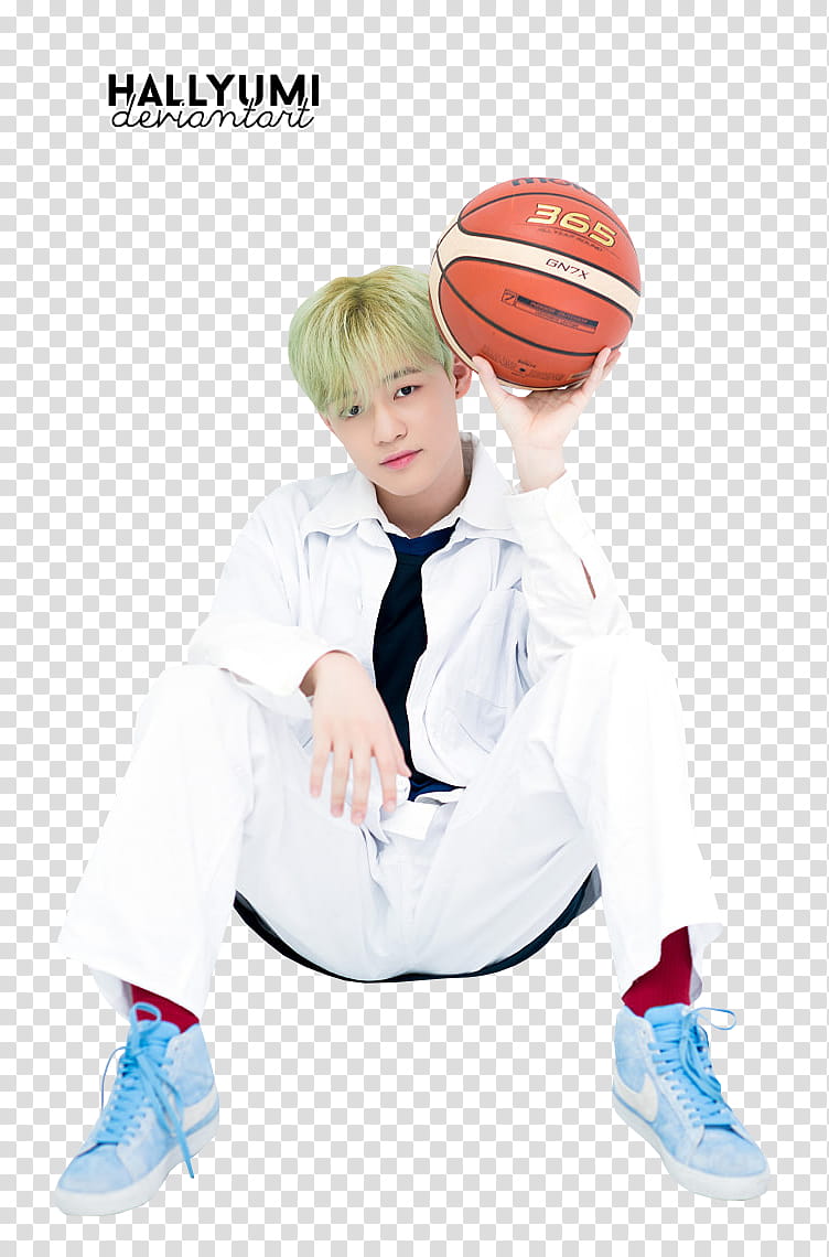 Chenle WE GO UP, man holding brown basketball transparent background PNG clipart