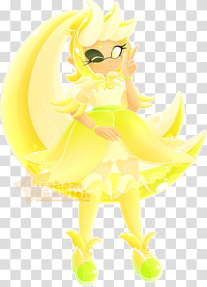 Yellow Flower, Fairy,  Cartoon, Computer, Figurine, Plants, Smile, Style transparent background PNG clipart thumbnail