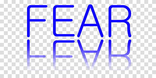 Blue Reflect Text Icons, FEAR, blue fear word illustration transparent background PNG clipart