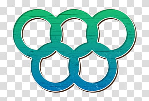 Olympic rings icon Sports icon, Green, Turquoise, Aqua, Teal, Symbol transparent background PNG clipart thumbnail
