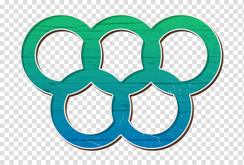 Olympic rings icon Sports icon, Green, Turquoise, Aqua, Teal, Symbol transparent background PNG clipart