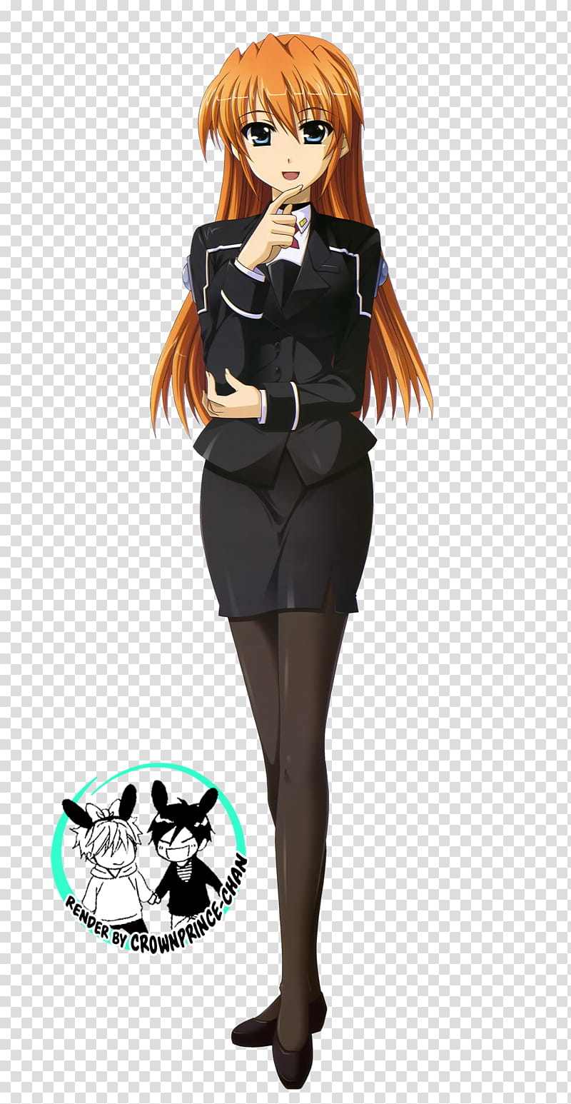 RENDER Teana Mahou Shoujo Lyrical Nanoha, woman standing and smiling illustration transparent background PNG clipart