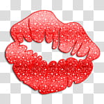 red lips print transparent background PNG clipart