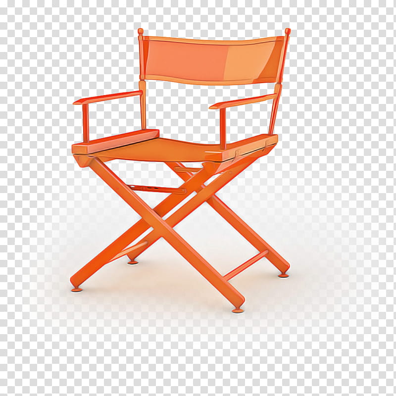 Orange discount directors chair