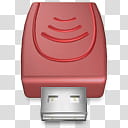 Mac iCons Tosh generics, flashdrive red transparent background PNG clipart