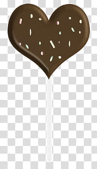 Chocolate is a sweet weakness, heart-shape chocolate lollipop transparent background PNG clipart