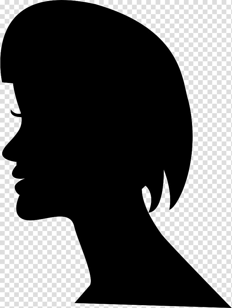 Woman Hair, Silhouette, Forehead, Black, Hairstyle, Head Hair, Nose, Face transparent background PNG clipart