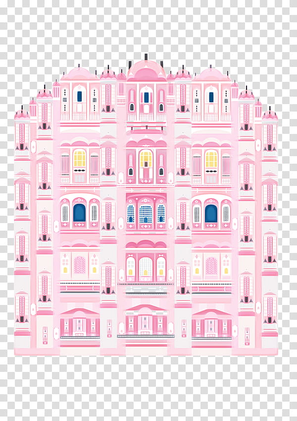 pink white line architecture facade, Castle, Building, Symmetry transparent background PNG clipart