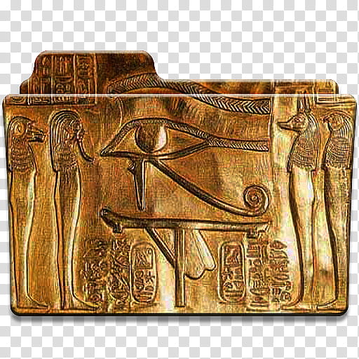 The Eye Of Horus Gold Folder Icon, The Eye Of Horus Gold Folder Icon transparent background PNG clipart