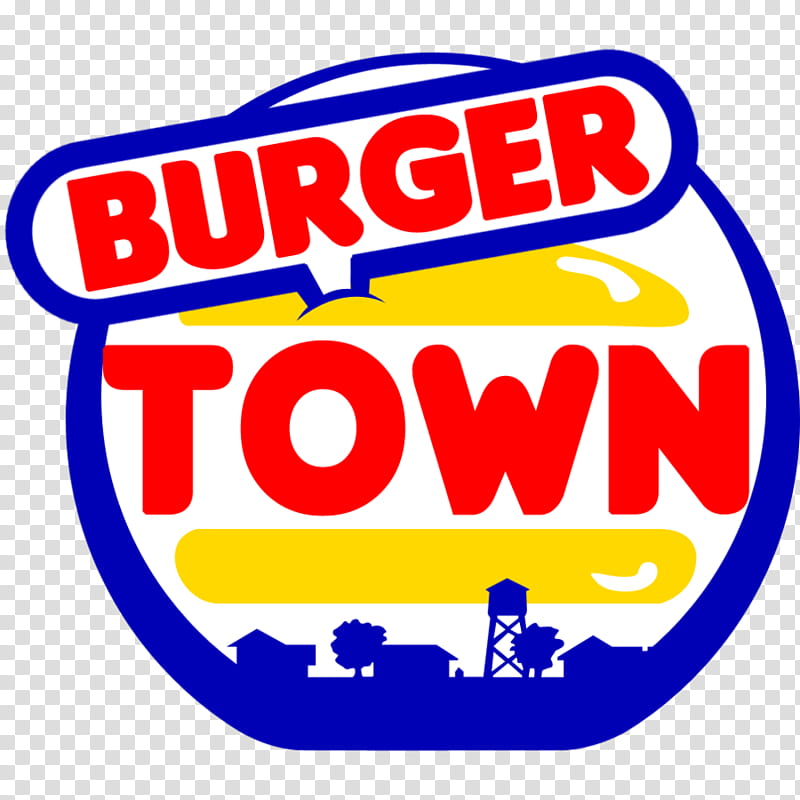burger town logo transparent background PNG clipart