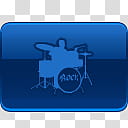 Verglas Icon Set  Oxygen, Drums, blue rock icon transparent background PNG clipart
