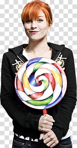 Hayley M Extra, woman holding lollipop toy transparent background PNG clipart