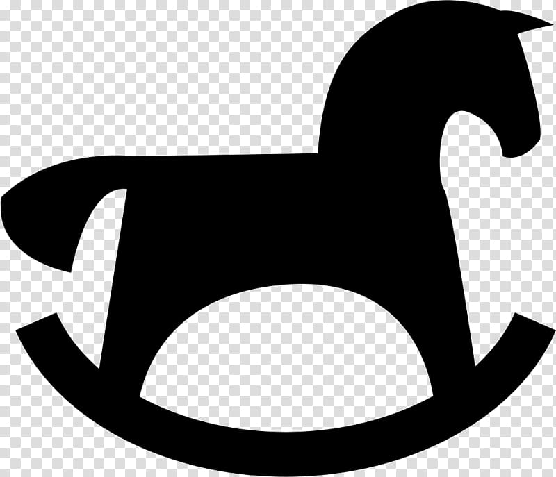 Cat Silhouette, Horse, Rocking Horse, Rocking Chairs, Toy, Logo, Black, Black And White transparent background PNG clipart