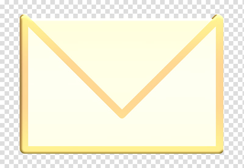 communication icon email icon gmail icon, Media Icon, Social Icon, Yellow, Text, Triangle, Line, Rectangle transparent background PNG clipart